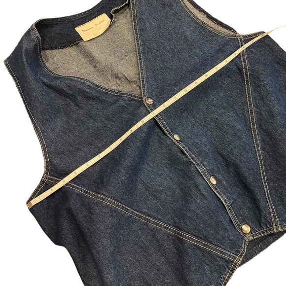 Vintage Vest Men's Motorcycle Biker Denim American Voyager Association USA 2XL - Picture 7 of 7